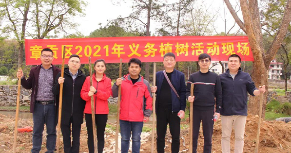 春回大地，萬物復蘇丨挺進環(huán)保聯(lián)合贛南專員辦、區(qū)生態(tài)環(huán)境局等單位開展義務(wù)植樹節(jié)活動
