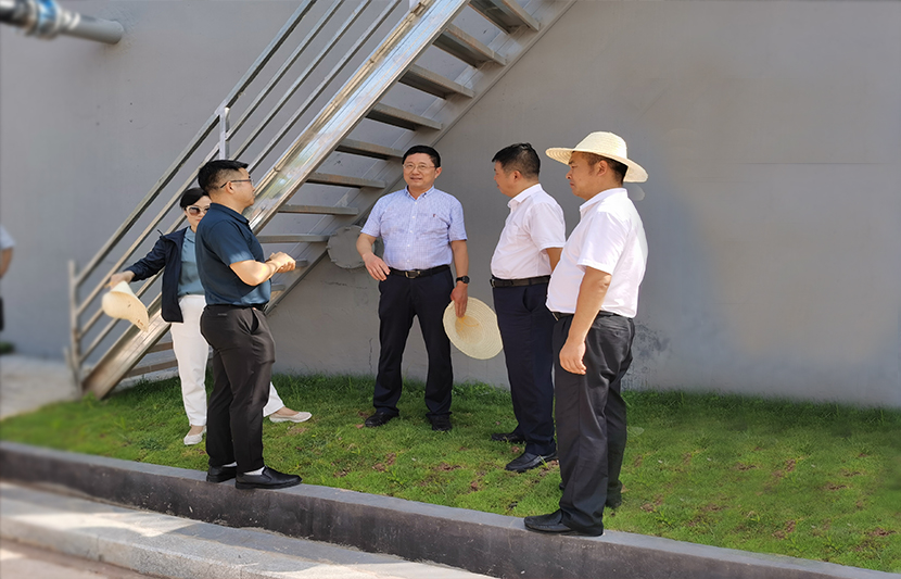 江西省生態(tài)環(huán)境廳副廳長級生態(tài)環(huán)境監(jiān)察專員、贛南專員辦主任喻子水一行蒞臨挺進環(huán)保和樂新村項目點視察調(diào)研