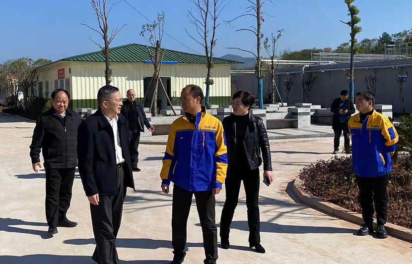 江西省生態(tài)環(huán)境廳黨組成員、副廳長龍剛一行蒞臨挺進環(huán)保和樂新村污水處理站視察調研